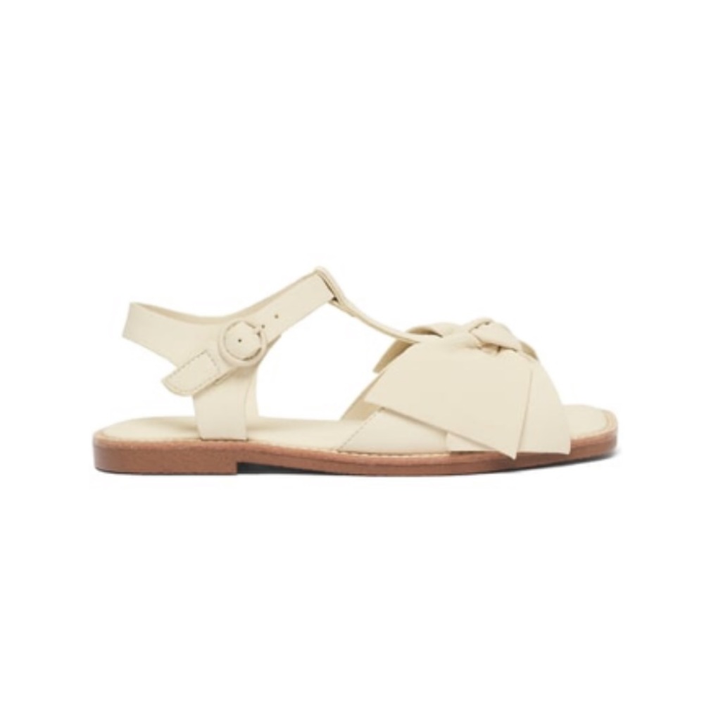Zara bow leather sandals